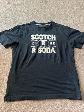 Scotch & Soda Black Logo Graphic Tee